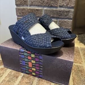 Bernie Mev Lauren Jeans Color Blue Wedge US 8 39 New In Box